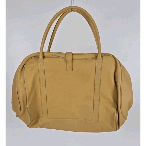 Vintage ESTEE LAUDER Sand Tote Holdall Bag Large Handles Faux Leather  Pebbles - Picture 3 of 7